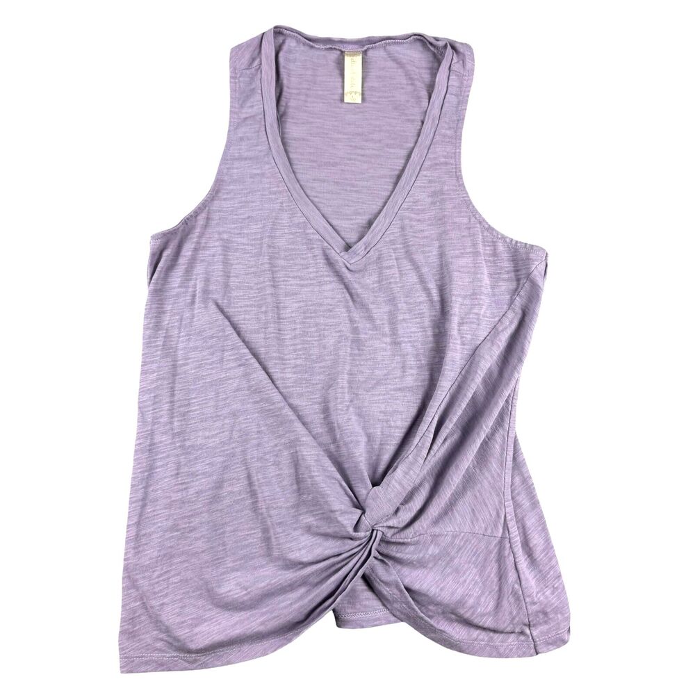 Altar'd State Tank Top Women's Large Purple Sleeveless V-Neck Tie Stretch Comfy